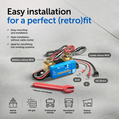 DVCC remote management links the shunt to system-wide battery control.