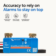 High-precision shunt delivering current, voltage and amp hours with clarity.