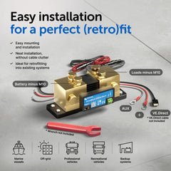 Victron Energy SmartShunt auxiliary connection ready to monitor temp sensor