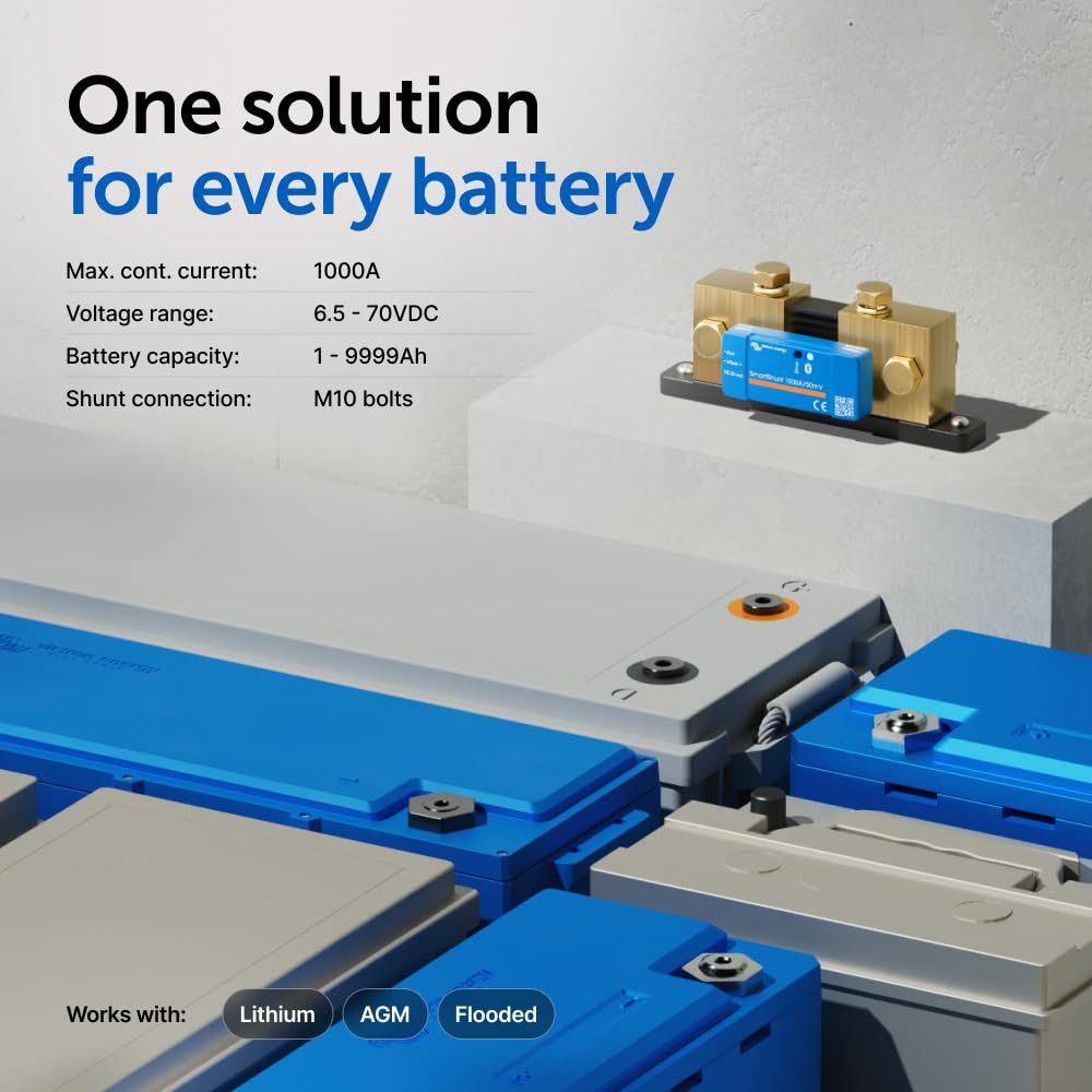 Victron SmartShunt IP65 twin sensor aux shows versatile auxiliary connections for expansion