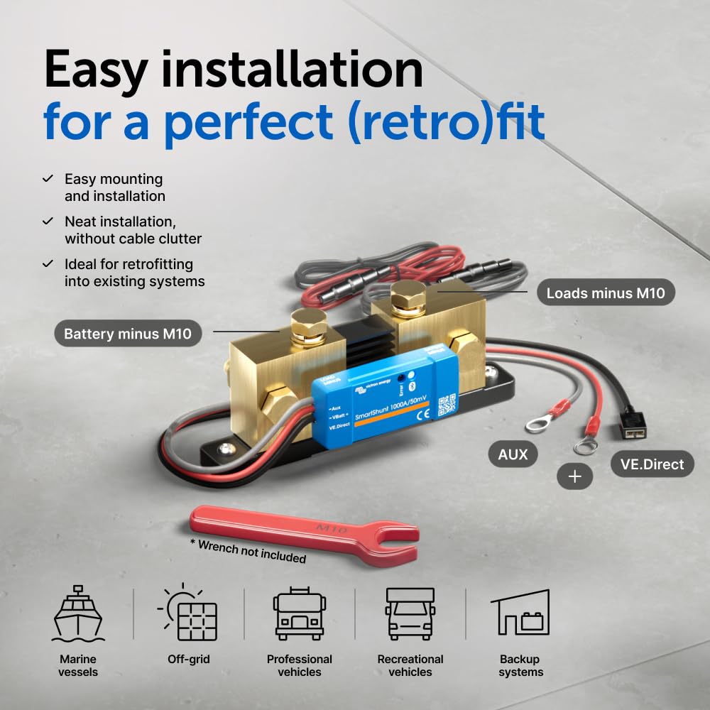 Victron SmartShunt IP65 VE.Smart networking enables seamless device collaboration