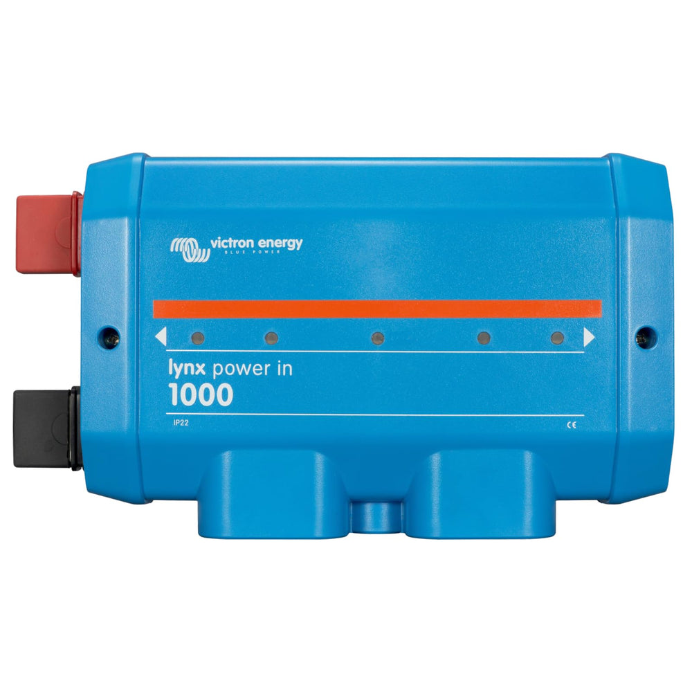 Victron Energy Lynx Power In front view showing four M8 bolt connections for batteries