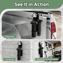 ViewKurM hitch holder offers horizontal or vertical mounting for flexibility.