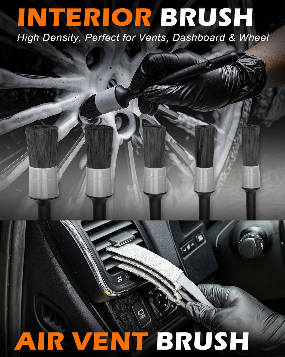 Viewmax dash duster brush lifts dust from dashboards and trim.