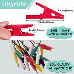 ViewReal alligator clips with non-slip teeth ensure stable electrical contact.