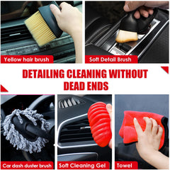 Viewsun cleaning gel lifts dust from crevices safely.