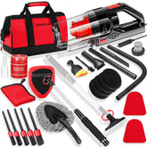 Viewsun 17pcs car cleaning kit handheld vacuum for quick interior cleanup.