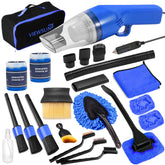 Viewsun car cleaning kit vacuum in action removing dust from seats and mats