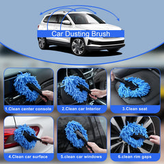 Viewsun dash and vent dusting brush for textured surfaces