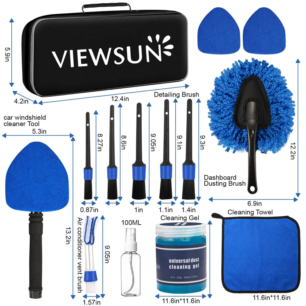 Viewsun microfiber towels and durable storage bag for organized kit