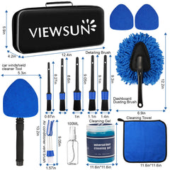 Viewsun microfiber towels and durable storage bag for organized kit