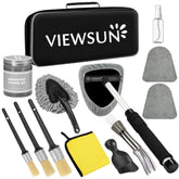 Viewsun windshield cleaner with extendable handle for hard-to-reach glass