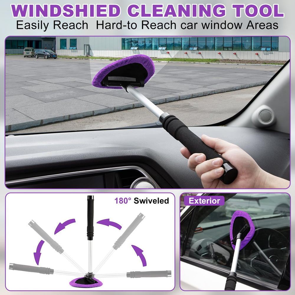 Viewsun washable microfiber pads for streak-free windshield cleaning