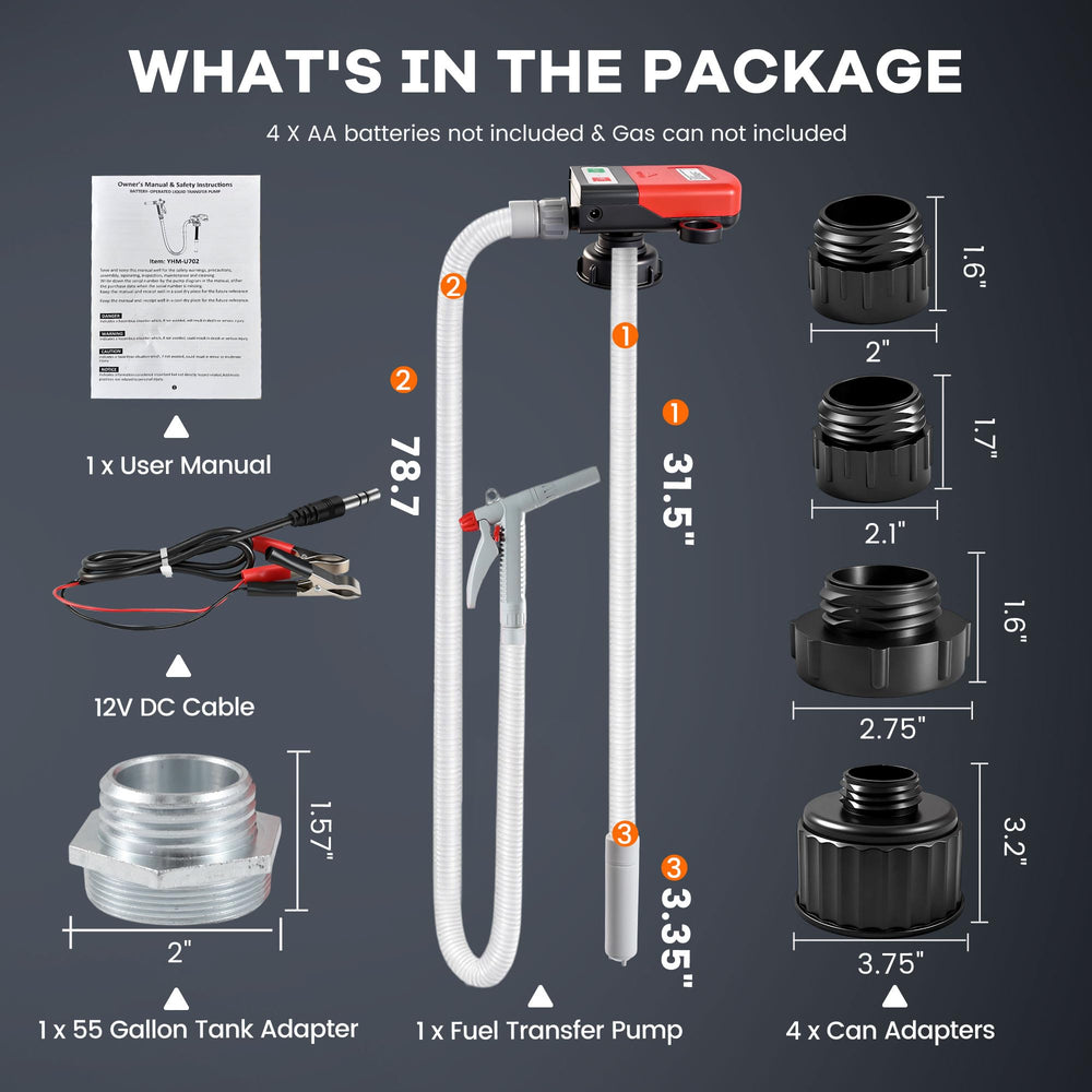Vigorighter intake hose extended to 31.5 inches reaching deep tanks