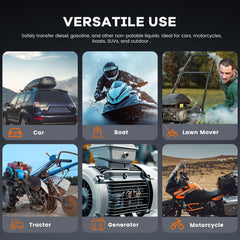 Vigorighter portable fuel transfer pump ideal for boats and farm equipment