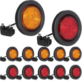 VIHOSE 12pc LED trailer marker lights in amber and red for improved nighttime visibility.