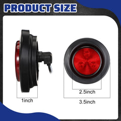 VIHOSE amber marker light closeup with 4 LEDs for bright daytime and night illumination.
