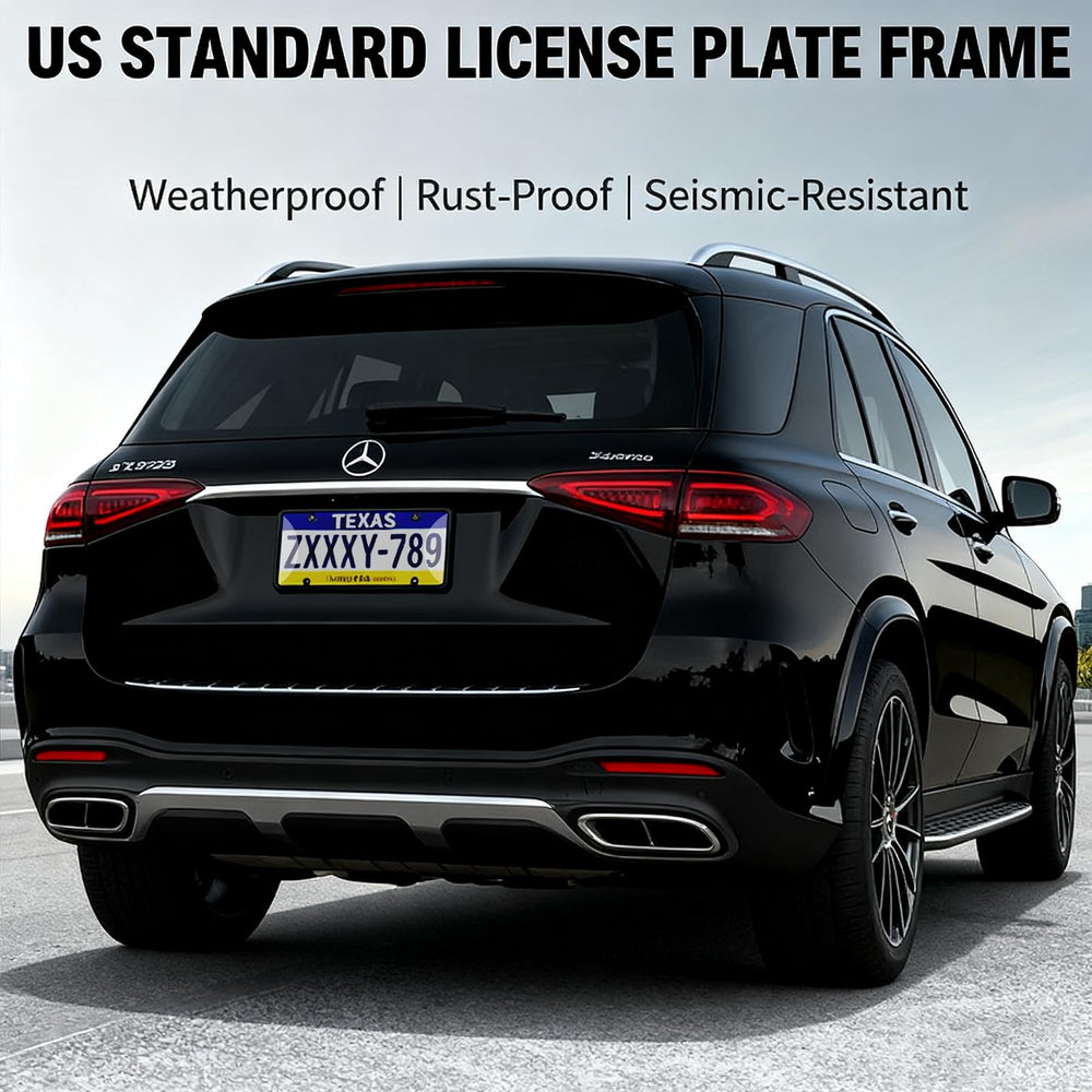 Vikii Store modern license plate aesthetic enhances vehicle exterior.