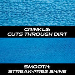 VIKING glass towel smooth side provides a streak-free shine on mirrors and windows