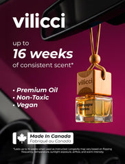 Vilicci car air freshener hanging in car showing convenient scent.