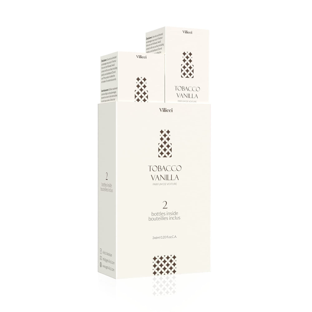 Vilicci Tobacco Vanilla car fragrance bottle for a long-lasting scent in your vehicle.