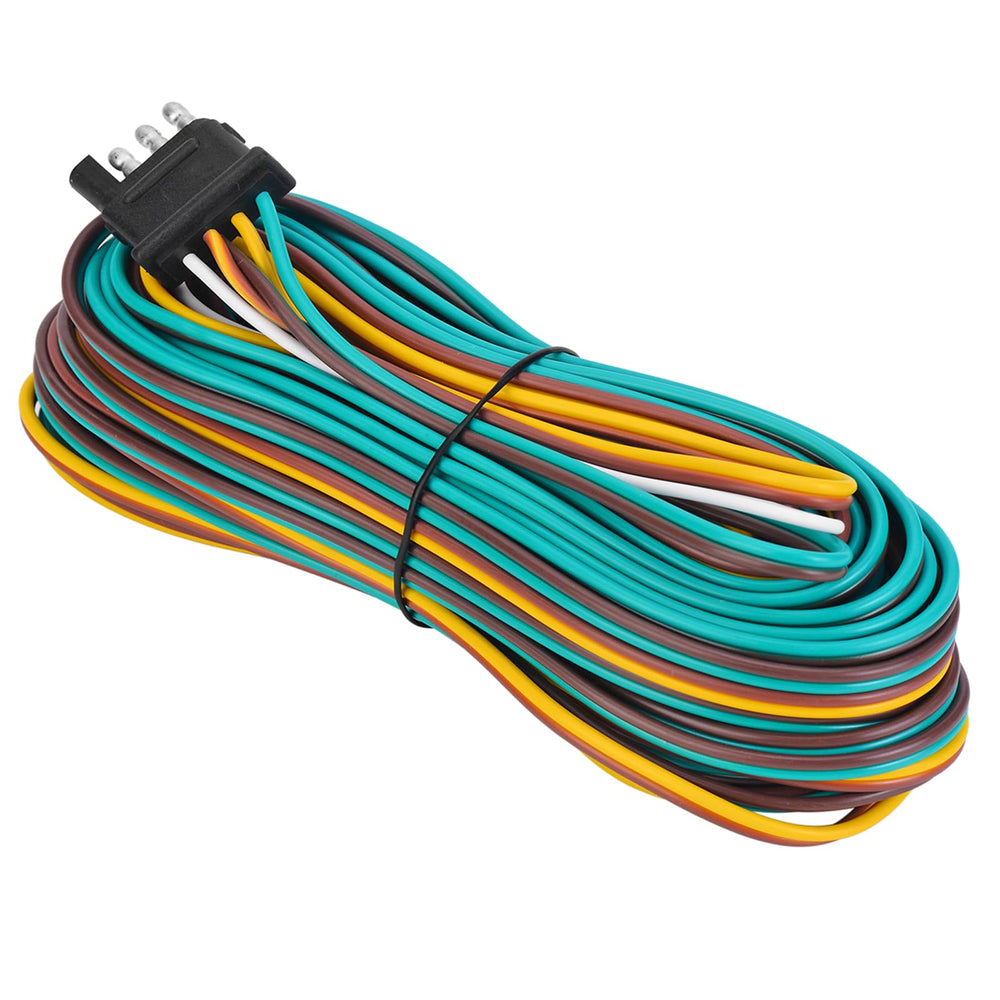 VINAUO 35FT trailer harness package view showing easy setup and clear wire mapping.