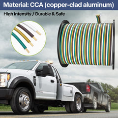 Rugged outer jacket on VINAUO trailer wire enduring outdoor use