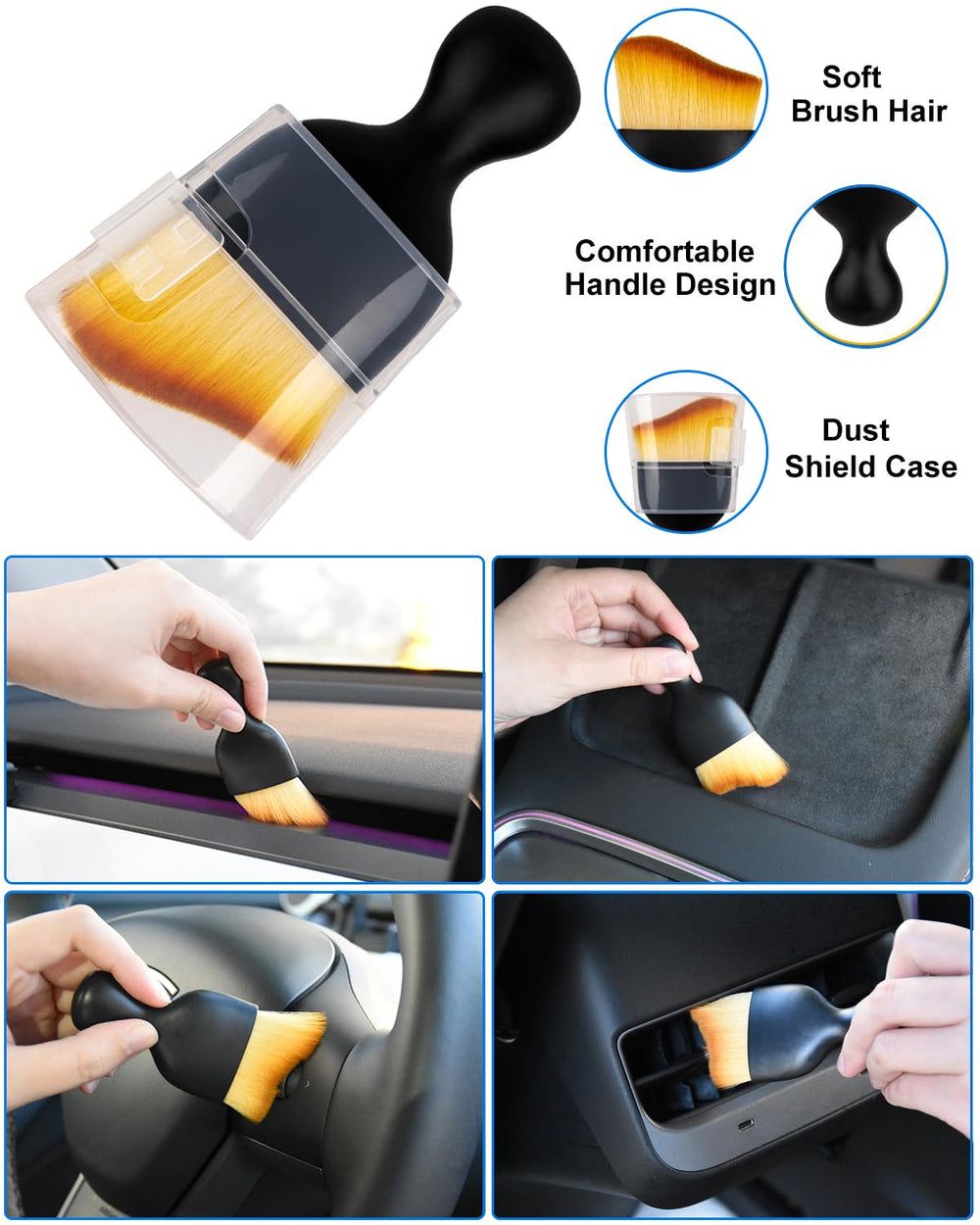 VINBYEE door panel cleaner used on white vegan leather without discoloration.