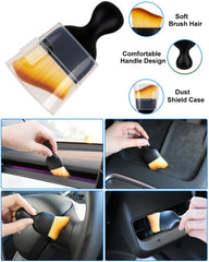 VINBYEE door panel cleaner used on white vegan leather without discoloration.