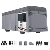VINPATIO Class A RV cover top view shows seven-layer durability for long-lasting protection.