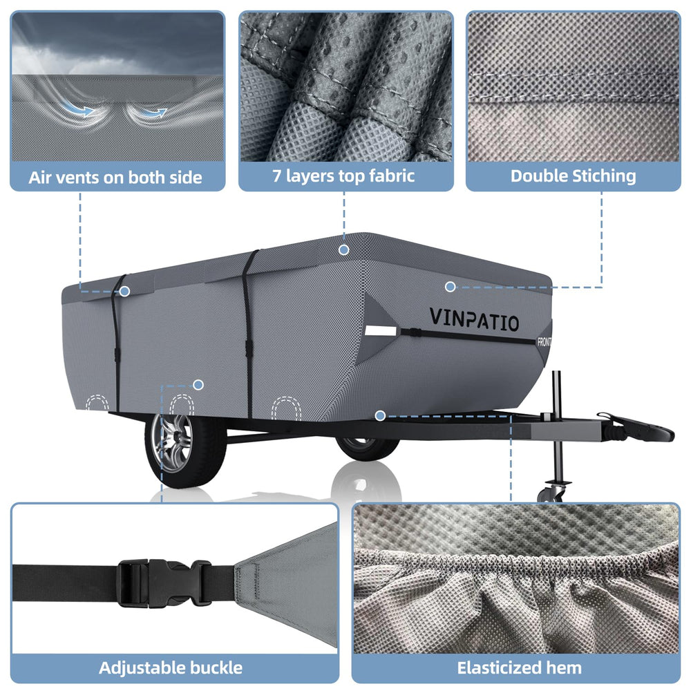 VINPATIO side vents help reduce wind stress and moisture.