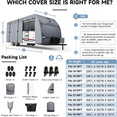 Rollable doors on VINPATIO cover provide easy access to RV areas.