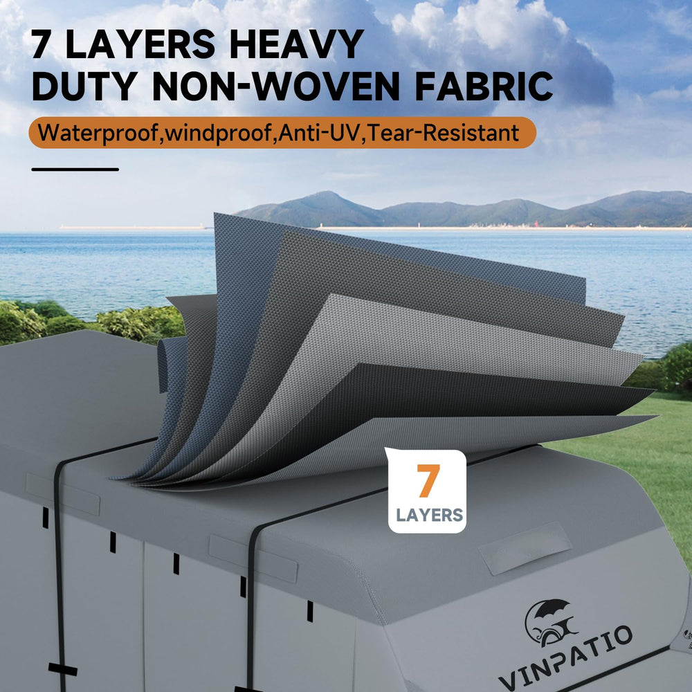 VINPATIO waterproof 2000mm coating shields the RV exterior