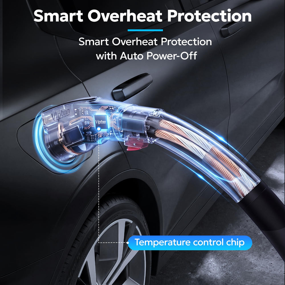 VIPTOO compact design fits in a glove box for on-the-go charging.
