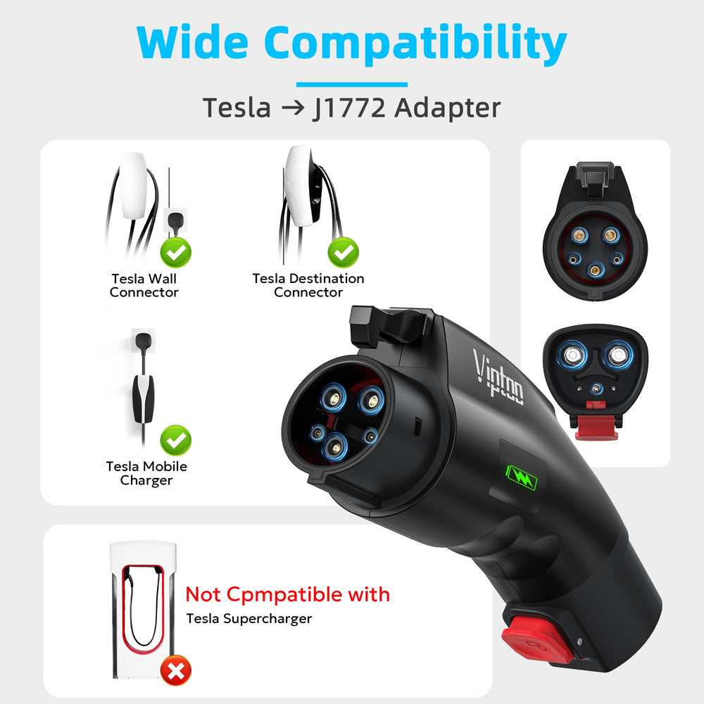 VIPTOO adapter at IP65 weatherproof test, ready for outdoor charging.