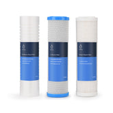 VitaFlow Tool 3-Stage RV Water Filter assembly shown for ClearSource Ultra compatibility, promoting smoother flow.