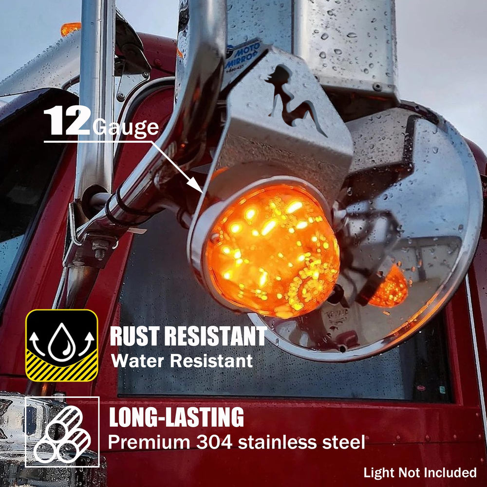 Rust-resistant stainless steel Vitonsbay bracket withstands harsh weather and road grime.