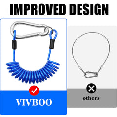 VIVBOO emergency brake cable in blue, simple storage and quick access.
