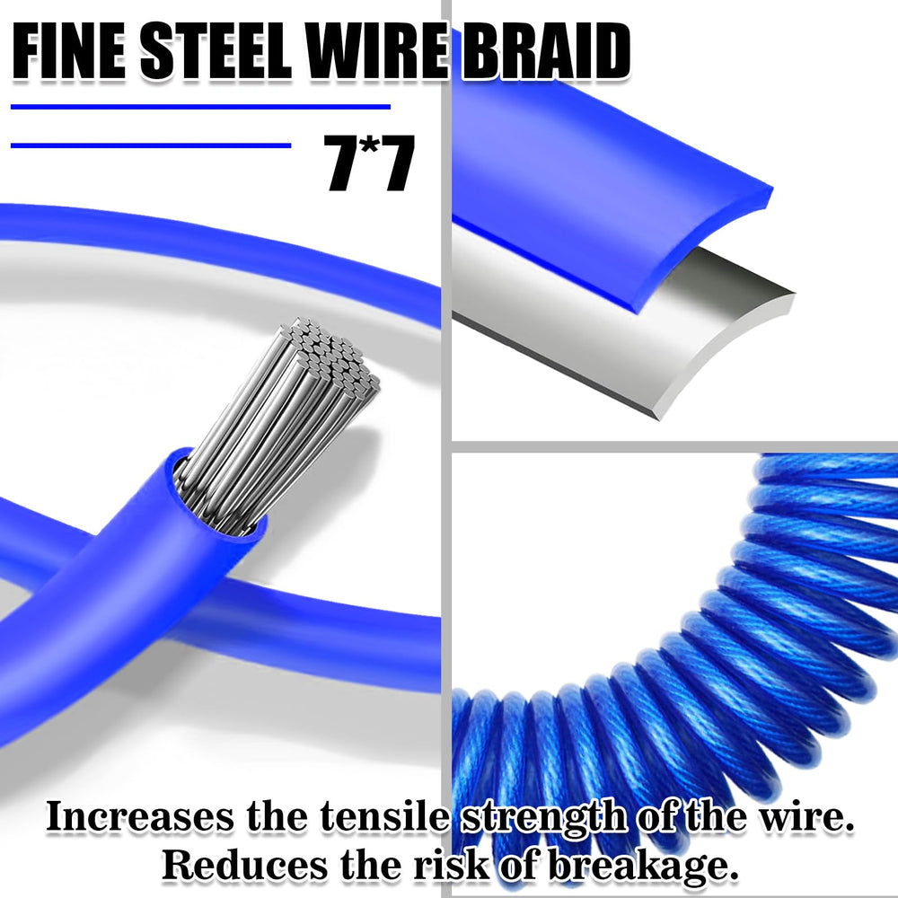 VIVBOO blue breakaway cable for trailers, versatile and reliable on the road.