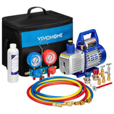 VIVOHOME 110V vacuum pump with gauge for precise readings