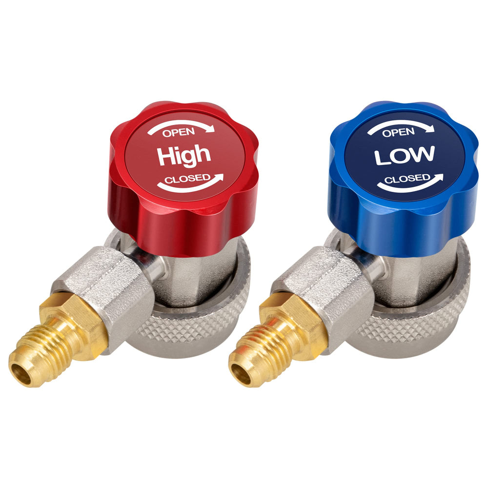 VIVOHOME AC R134a coupler blue knob enables safer adjustable low-pressure connection.