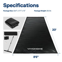 VIVOHOME Containment Mat easy-clean design tolerates hose washing.