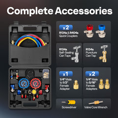VIVOHME gauge set color-coded hoses aid quick identification during A/C service tasks