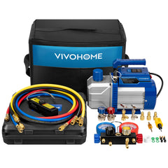 VIVOHOME vacuum pump 110V for efficient evacuation and recharge.