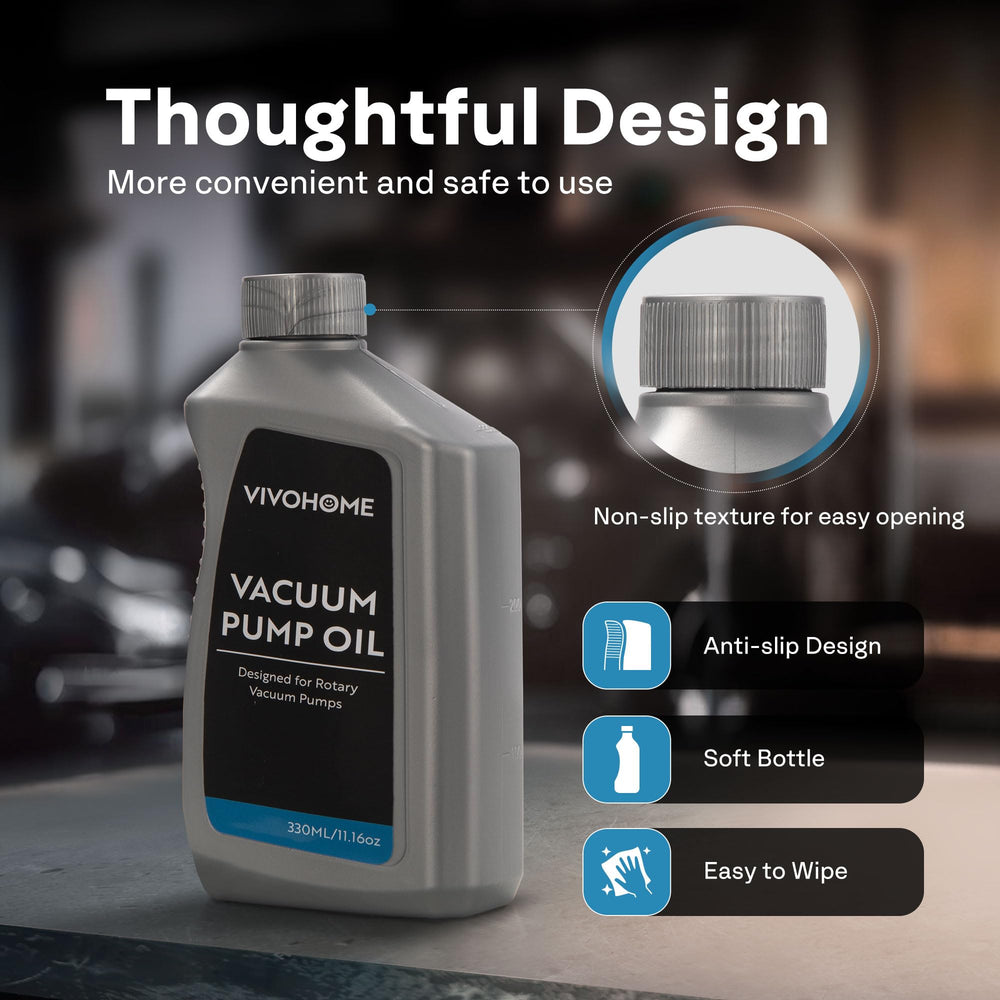 VIVOHOME oil compatible with rotary vane and HVAC pumps.