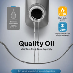 Purity and moisture separation of VIVOHOME oil help keep pumps clean.