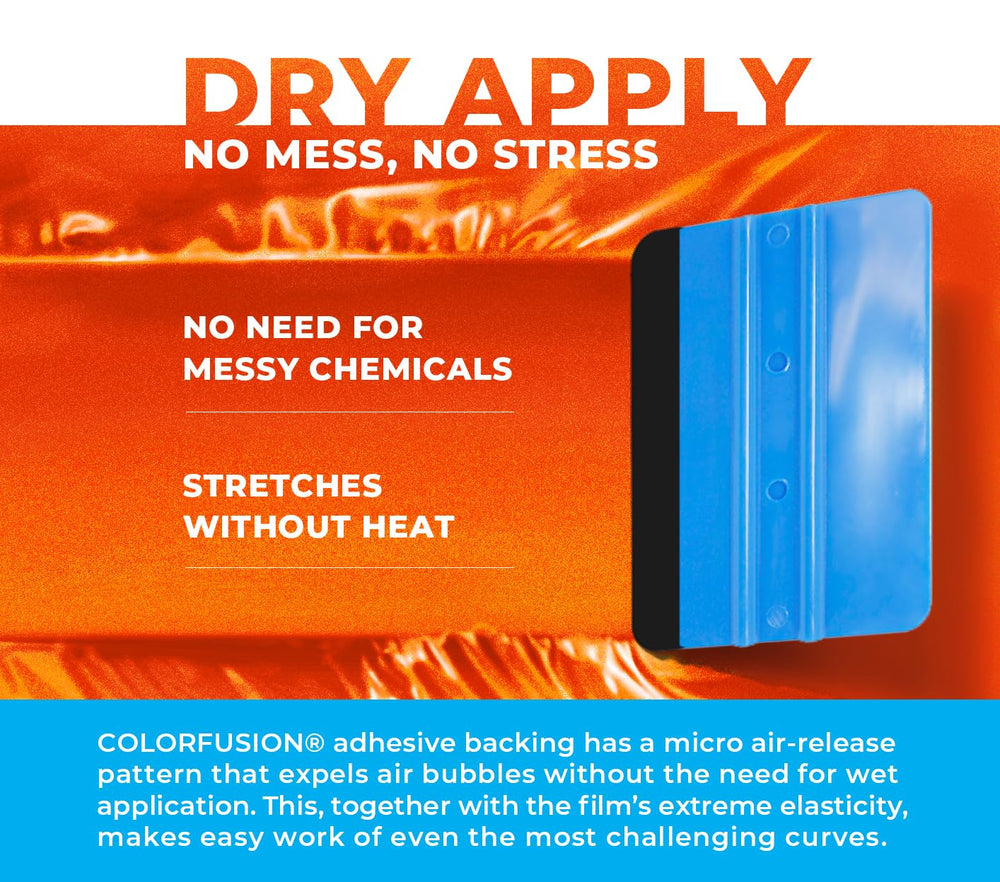 Hybrid dry/wet application demo on hood surface demonstrates flexible installation