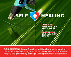 VViViD ColorFusion PPF paint-safe adhesive layer on film