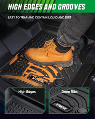 VIWIK Camry rear row floor mats protect rear carpeting.