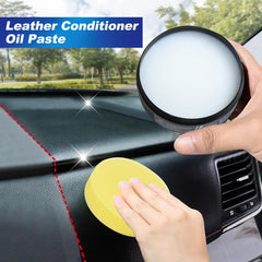 Vizela cleaning paste on leather surface removing dirt for refreshed seats